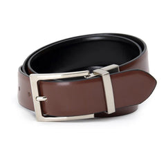 Cinturón Hickok Reversible Piel Genuina Negro Café 34 MM-34-36