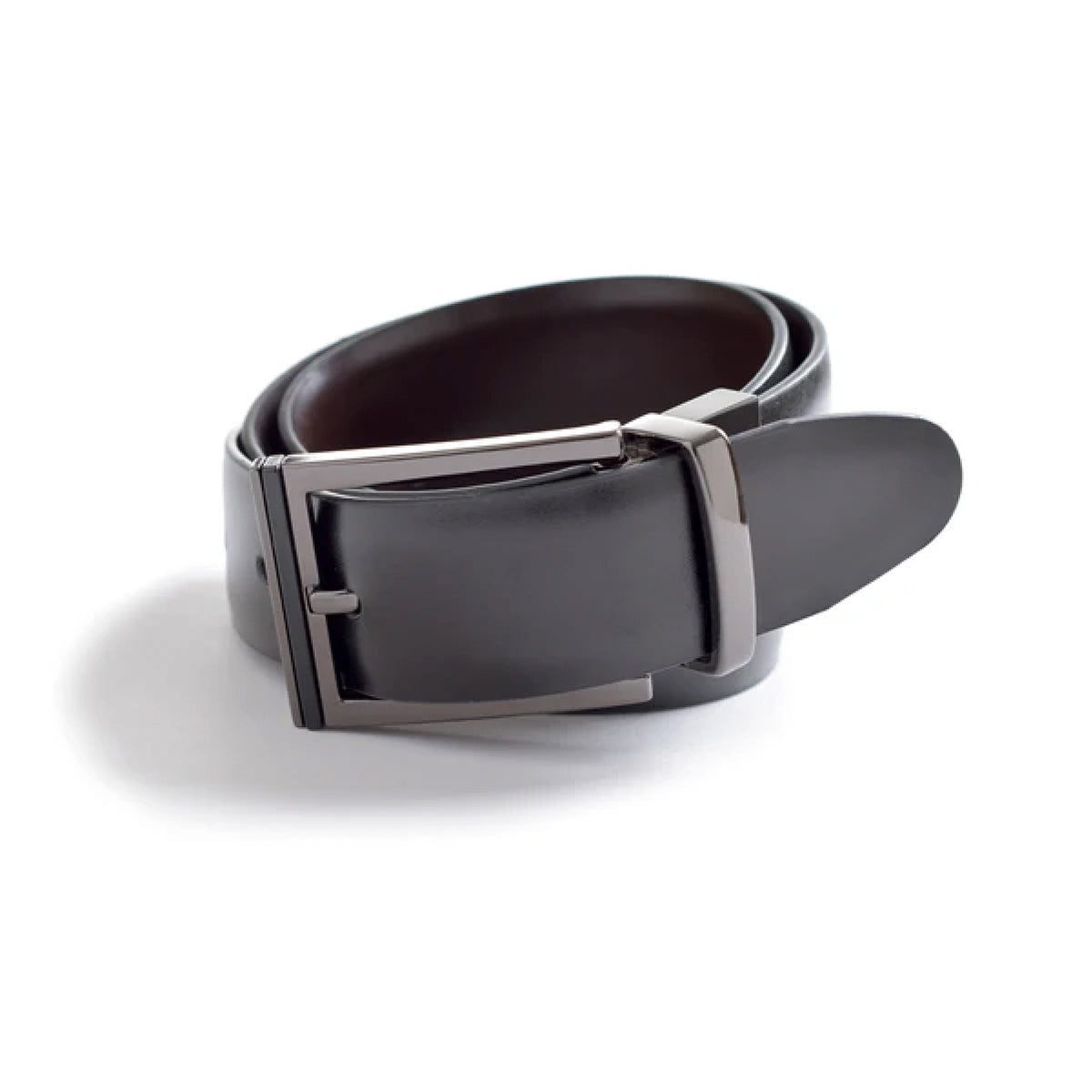 Cinturón Hickok Reversible Piel Genuina Cacao Negro 34MM-42-44