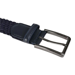 Cinturón Hickok Trenzado Stretch Azul Midnight 37mm casual-42-44