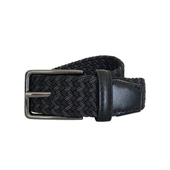 Cinturón Ferrioni Kids Textil Stretch Trenzado Negro/Gris-24-26