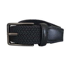 Cinturón Ferrioni Kids Textil Stretch Trenzado Negro 29mm-20-22