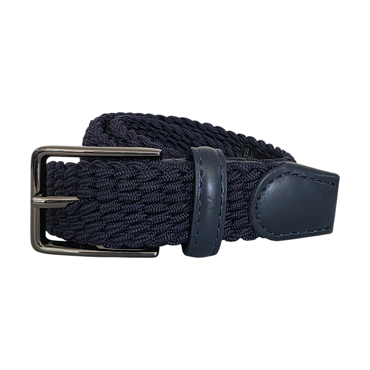 Cinturón Ferrioni Kids Textil Stretch Trenzado Marino 29mm-28-30
