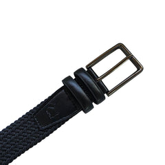 Cinturón Ferrioni Textil Elástico Trenzado Negro Hombre-30-32
