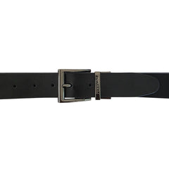 Cinturon Reversible Piel Genuina Hombre Chocolate Negro-34-36