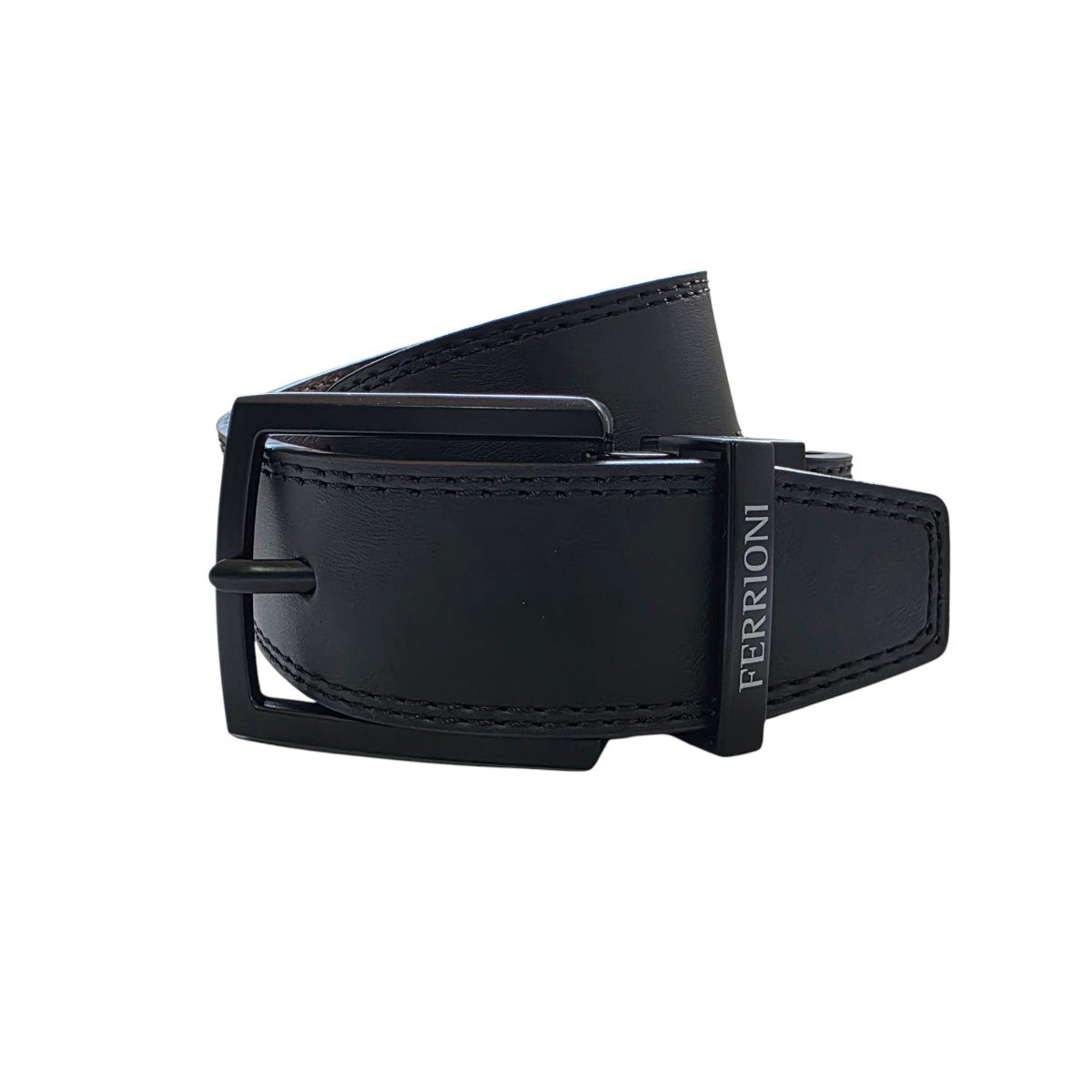 Cinturón Ferrioni Reversible Hombre Piel Negro Café 40mm-34-36