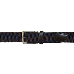 Cinturón Ferrioni Textil Elástico Trenzado Azul Moka 34mm-34-36