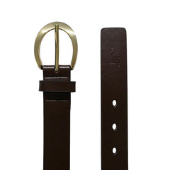 Cinturón Ferrioni Dama Piel Genuina Melissa Café Dorado-34-36