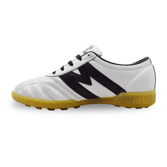 Tenis fútbol rápido Manriquez tachones turf Blanco negro-26.5