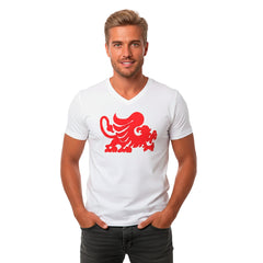 Playera Ragnar para Caballero con Aplicación Flock Grypho-S, M, L, XL