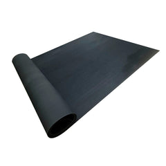 Piso Hule Estriado Antiderrapante Negro Tapete Pasillo Phasa-1.20mt X 3mt
