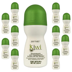 Paquete 10 desodorantes Zermat kiwi piel sensible roll on
