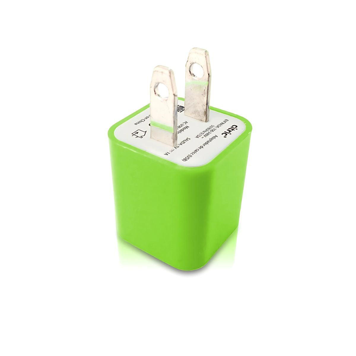 Cubo Cargador Citric 1A Entrada Usb Verde