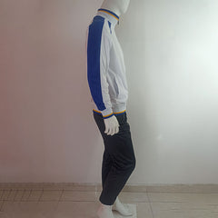 PANTS BLANCO NEGRO RAYAS AMARILLAS TALLA M