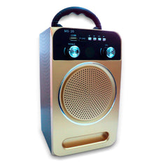 Bocina Cube MS-20 USB con batería recargable, FM y entrada auxiliar