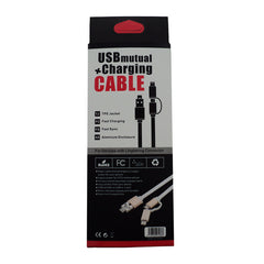 Cable 4 en 1 USB Micro USB V8 y Lightning, carga rápida, 1m trenzado