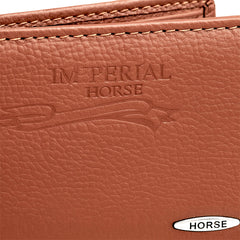 Cartera Horse Imperial Plake 3 café piel sintética hombre