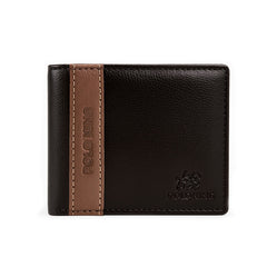 Cartera negra Line café piel sintética Polo King para hombre