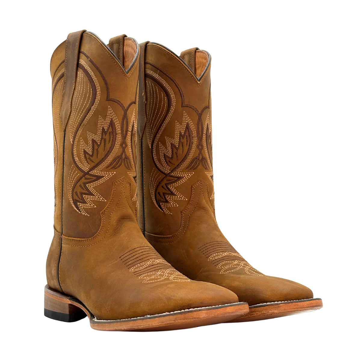 Bota vaquera piel grabado phyton cafe Calzado del Bajío-26.5