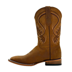 Bota vaquera piel grabado phyton cafe Calzado del Bajío-26.5