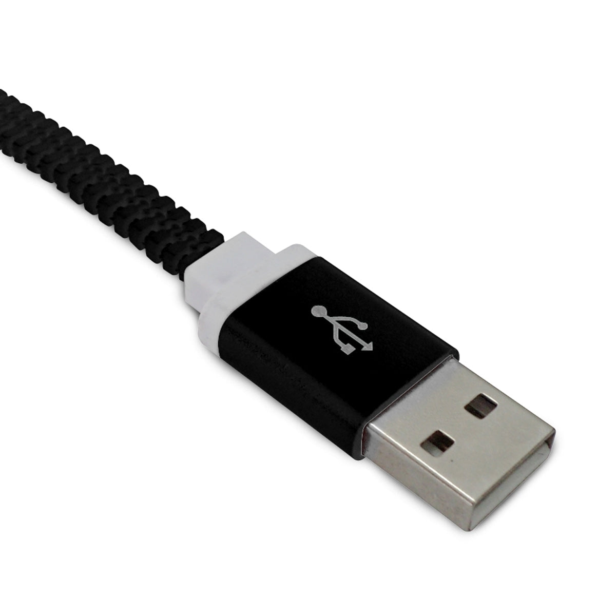 CABLE ZIPPER 2EN1 IPH5/MOV8 NEGRO