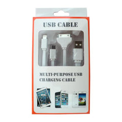 CABLE CHICLE 3EN1 IPH5/IPH4/MOV8 1M BLANCO