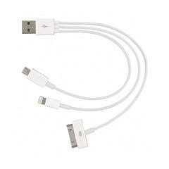 CABLE MINI PULPO 3EN1 IPH5/IPH4/MOV8 20CM BLANCO