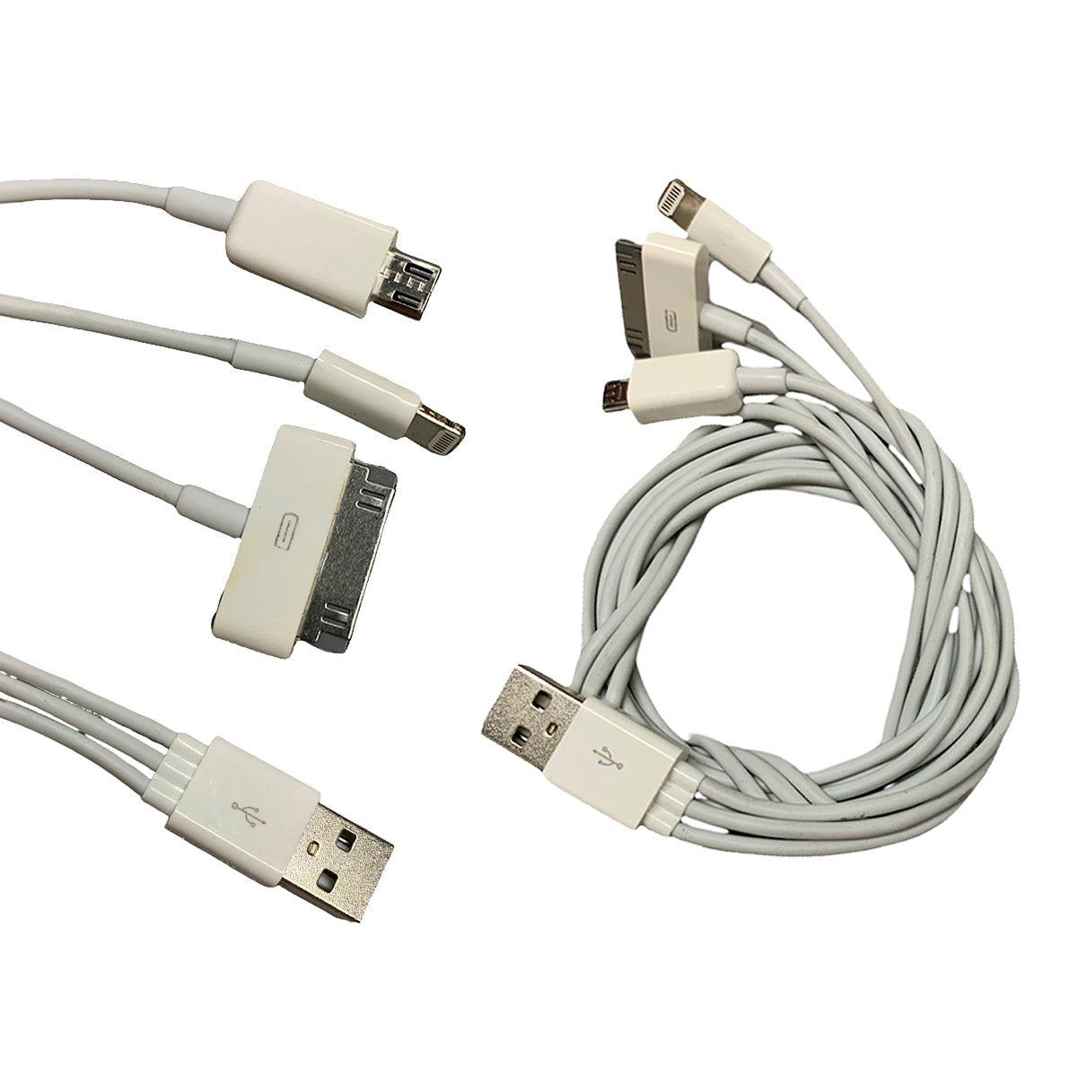 CABLE 3EN1 V8/IP4/IP5 1M BLANCO