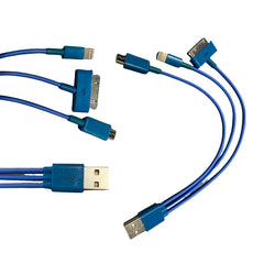 Cable 3 en 1 multipuerto USB Lightning V8 30Pin 1 metro práctico y útil