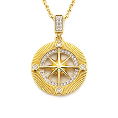 Collar MOON & SELF Ruta Estelar Estrella Polar Oro 18k