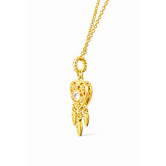 Collar Para Mujer Corazon Atrapasueños Oro 18k Acero Dije
