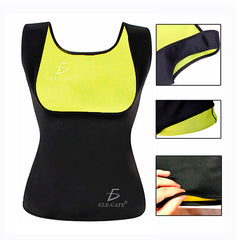 Faja Reductora Chaleco Neopreno Cinturilla Gym Fit Ele-gate - Negro XL