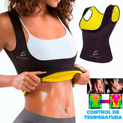 Faja Reductora Chaleco Neopreno Cinturilla Gym Fit Ele-gate - Negro XL