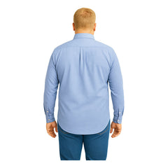 Camisa Big Kong Manga Larga Tallas Grandes Azul Cielo