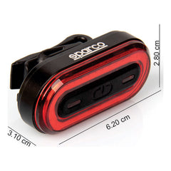 Luz Trasera Recargable Para Bicicleta 50 Lúmenes Sparco