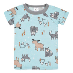 Set 2 Pijamas Gerber Azul Gris Bebé Algodón Conjunto Dormir