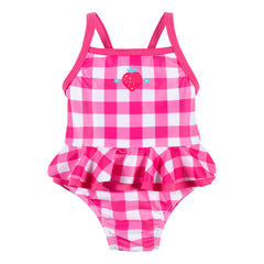 Traje De Baño Gerber 1 Pieza Rosa Fresa Upf 50+ Bebe