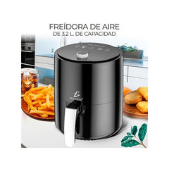 Freidora Eléctrica De Aire Multifunción 3.5l Ele-gate Negro