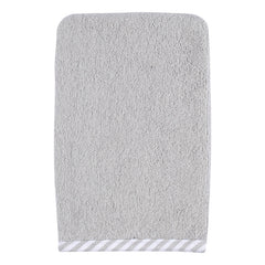 Toalla Bebé Gerber Capucha Y Mitón 100% Algodón Gris/blanco