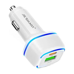 Turbo Power Para Auto Jie Smart Usb Qc 3.0 Entrada C