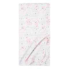 Mantas Gerber Algodón Blanco Rosa Set 5 Piezas Suaves Bebé