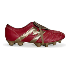 Tachones De Fútbol Manríquez Piel Rojo Dorado Tpu