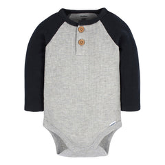 Pañalero Gerber Pack 2 Piezas Rojo Gris Manga Larga Bebé