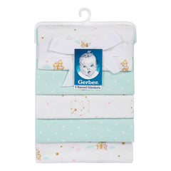 Set 5 Mantas Gerber Algodón Rosa Blanco Suaves Para Bebé