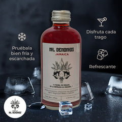 Pack 6 Tequila Mil Demonios Sabor Jamaica 295 Ml Original