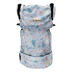 Portabebé Ergonómico Canguro La Rebozería Nukú Dryfit Bebé Color Paraiso Marino