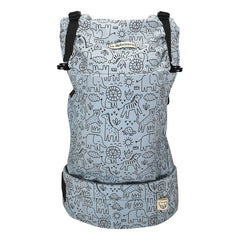 Portabebé Ergonómico La Rebozería Nukú Dryfit Bebé Safari Color Azul