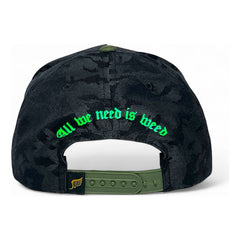Gorra Flor Divina Camuflaje Verde Ajustable Vago Style