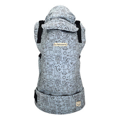 Portabebé Ergonómico La Rebozería Nukú Dryfit Bebé Safari Color Azul