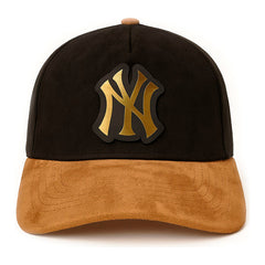 Gorra De Gamuza New York Para Hombre Ajustable Visera Curva