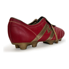 Tachones De Fútbol Manríquez Piel Rojo Dorado Tpu